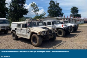 Désengagement de la MONUSCO : le contingent chinois transfère plus de 7 millions de dollars US d’équipements à la RDC