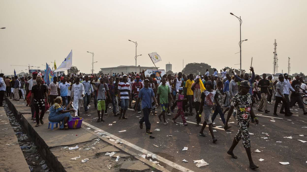 Kinshasa : Manifestations devant l’ambassade des États-Unis,...