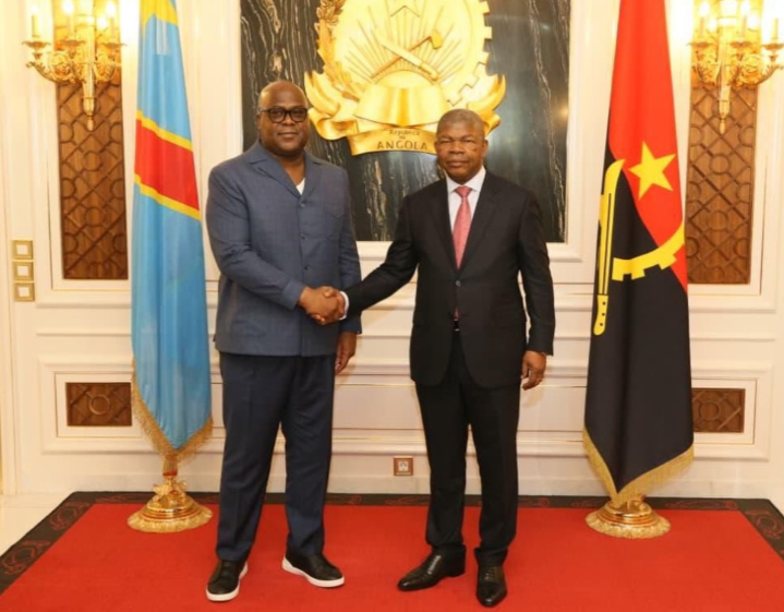 Luanda : João Lourenço reçoit Félix Tshisekedi en marge...