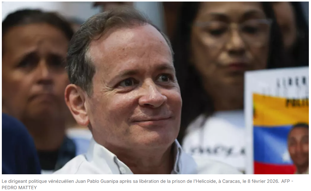 Venezuela: à peine libéré, l'opposant Juan Pablo Guanipa...